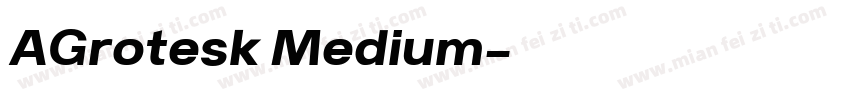 AGrotesk Medium字体转换
